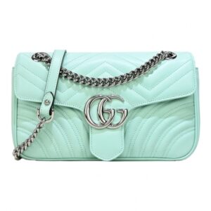 GUCCI GG Marmont 牛皮愛心縫線手提肩背包