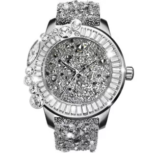 Galtiscopio 迦堤 星鑽浪漫系列閃耀水晶錶-48mm/銀灰